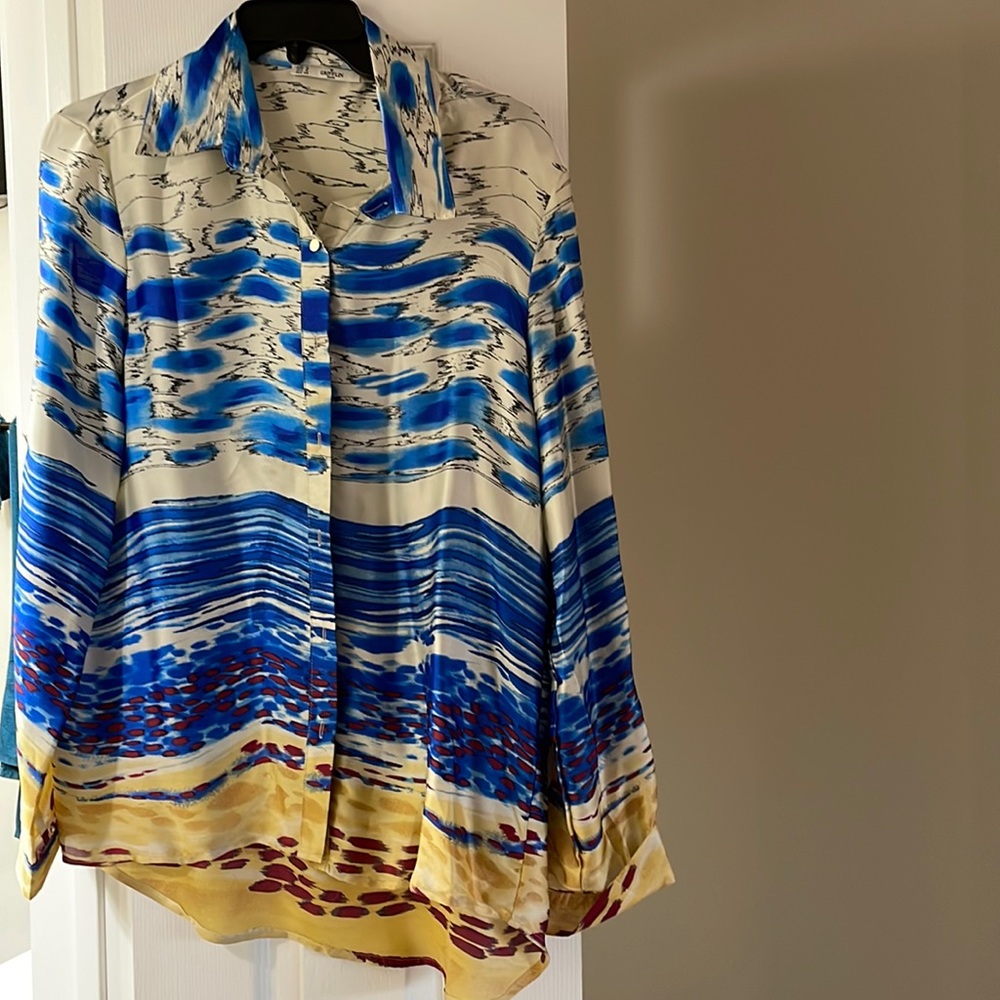 Blue and gold shirt